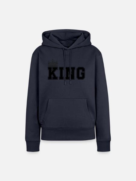 king - Frauen Premium Bio Hoodie - Navy