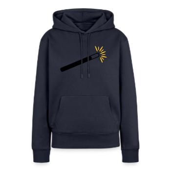 Magicien - Sweat à capuche Premium bio Femme - bleu marine - Devant - Julia (174cm)