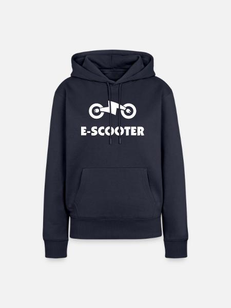 E-Scooter E-Roller Scooter - Frauen Premium Bio Hoodie - Navy