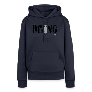 Diving - Frauen Premium Bio Hoodie - Navy - Vorne - Julia (174cm)