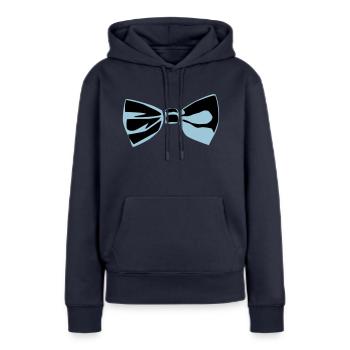 Fliege - Frauen Premium Bio Hoodie - Navy - Vorne - Julia (174cm)