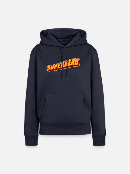 superhero - Frauen Premium Bio Hoodie - Navy
