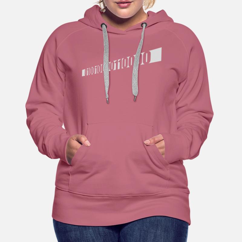 Langage de programme de code binaire Sweat à capuche Premium bio Femme