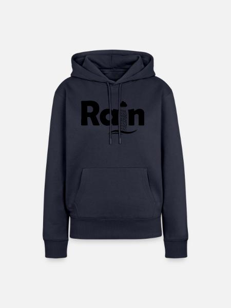 Rain - Frauen Premium Bio Hoodie - Navy