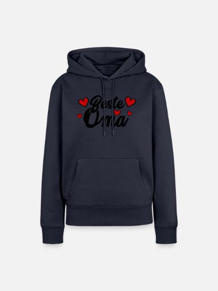 beste oma - Frauen Premium Bio Hoodie - Navy
