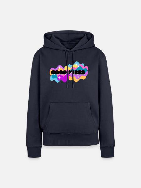 Gute Stimmung Positiv - Frauen Premium Bio Hoodie - Navy