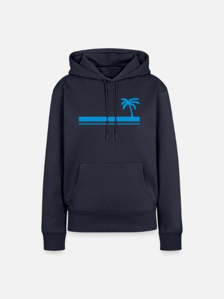 Sommerpalme - Frauen Premium Bio Hoodie - Navy