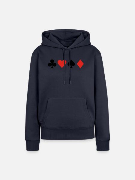 Karten - Dame Premium hoodie, økologisk bomuld - navy