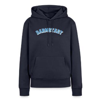 Darmstadt College - Frauen Premium Bio Hoodie - Navy - Vorne - Julia (174cm)