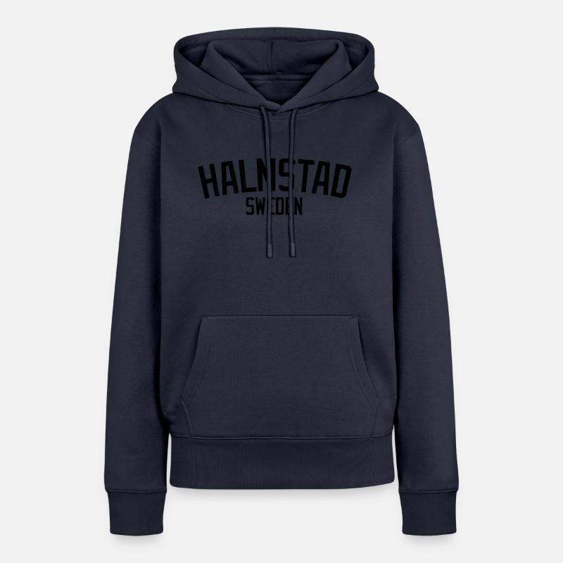Halmstad - Sweat à capuche Premium bio Femme - bleu marine