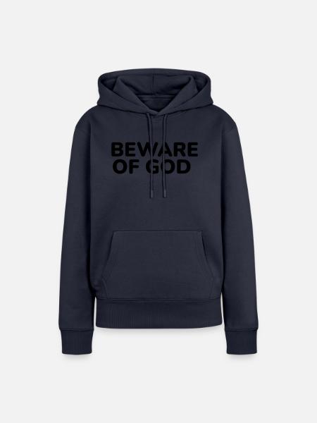 Warnung - Frauen Premium Bio Hoodie - Navy