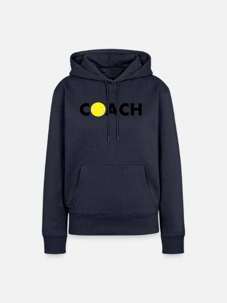 tennis coach - Frauen Premium Bio Hoodie - Navy