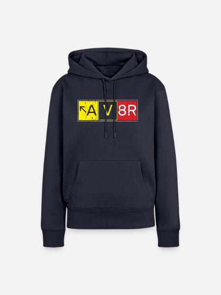 AV8R | AVIATOR Flieger, Piloten - Frauen Premium Bio Hoodie - Navy