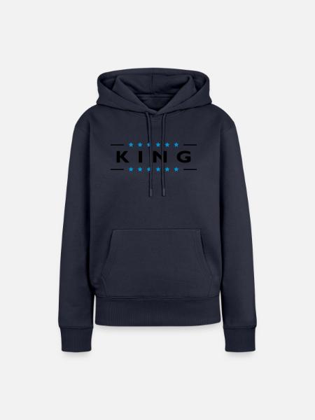 King - Frauen Premium Bio Hoodie - Navy