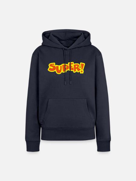 SUPER - Frauen Premium Bio Hoodie - Navy