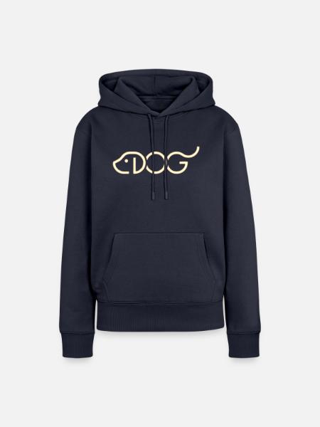 Hund Wortkunst - Frauen Premium Bio Hoodie - Navy