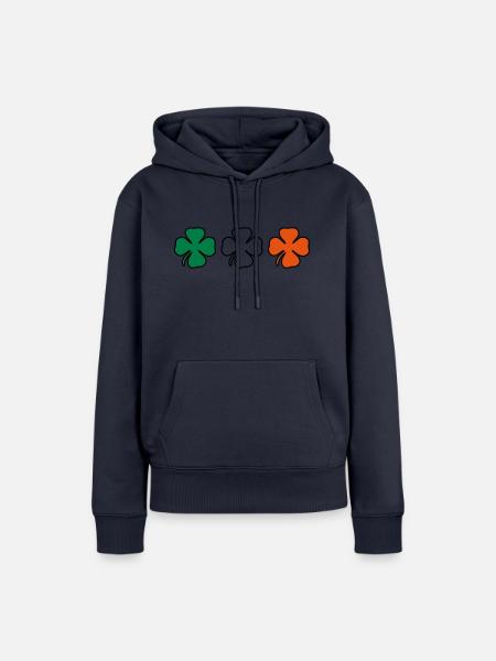 irish klee - Frauen Premium Bio Hoodie - Navy