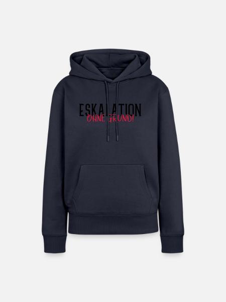 eskalation ohne grund - Frauen Premium Bio Hoodie - Navy