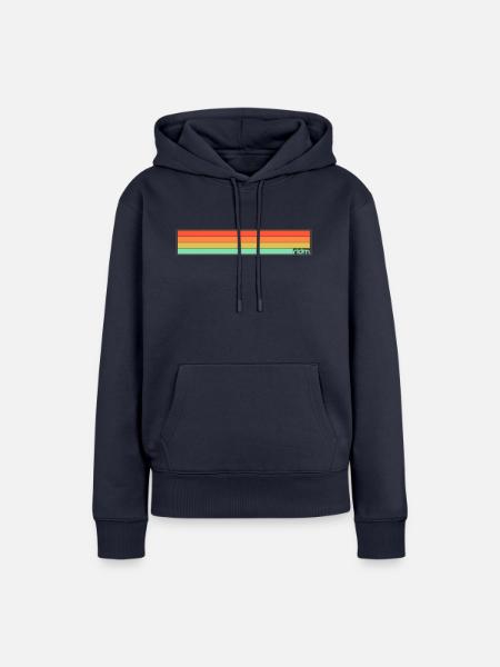 ridm stripes - Frauen Premium Bio Hoodie - Navy