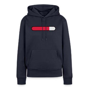 ladebalken leer - Frauen Premium Bio Hoodie - Navy - Vorne - Julia (174cm)