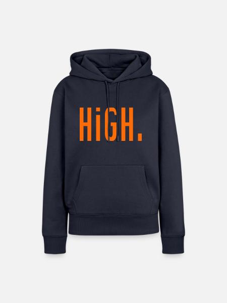 HiGH. - Frauen Premium Bio Hoodie - Navy