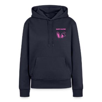Happy Easter - Frauen Premium Bio Hoodie - Navy - Vorne - Julia (174cm)