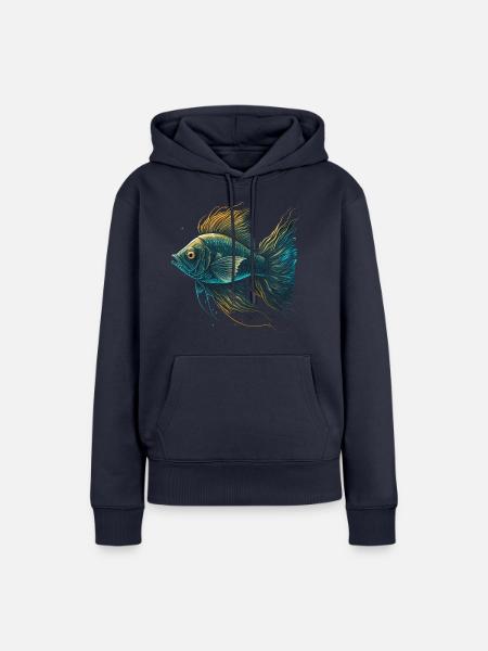 Ein Fisch - Frauen Premium Bio Hoodie - Navy