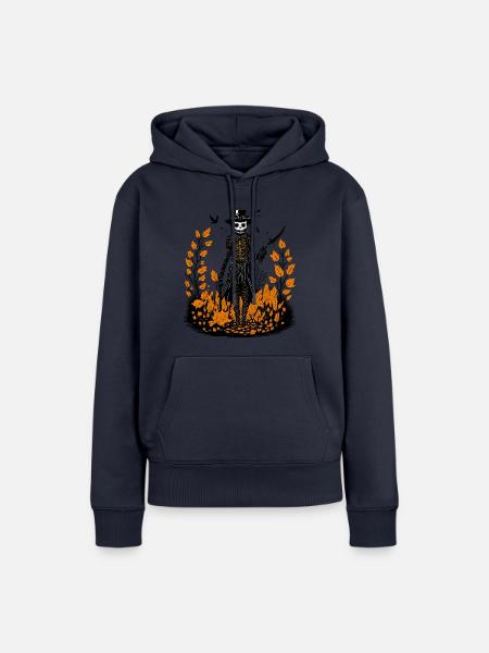 Der Schnitter im Laub - Frauen Premium Bio Hoodie - Navy