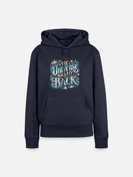 Das Universum - Frauen Premium Bio Hoodie - Navy