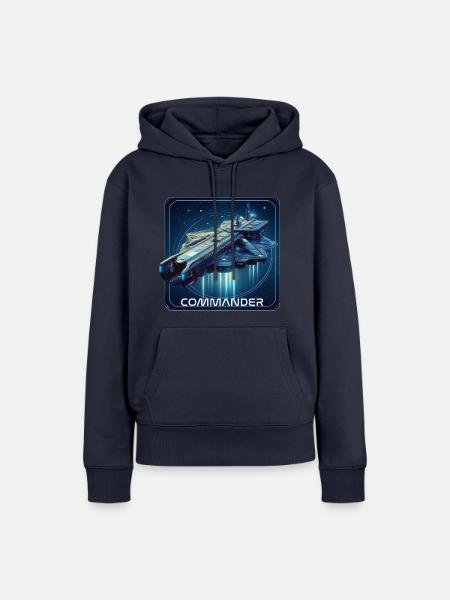 Commander Raumschiff - Frauen Premium Bio Hoodie - Navy