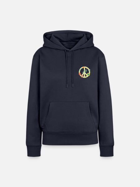 PeaceZeichen - Frauen Premium Bio Hoodie - Navy