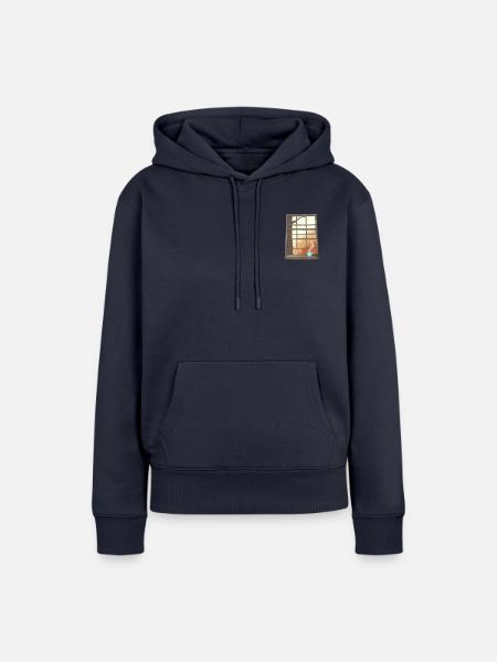 Herbst-Fenster - Frauen Premium Bio Hoodie - Navy