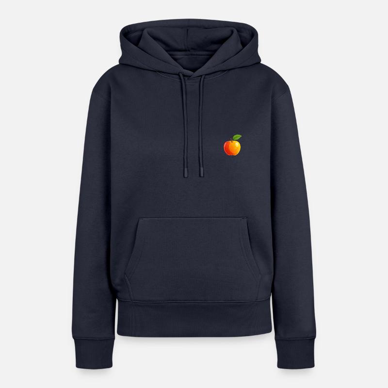 Pomme Pomme Fruit Fruit Fruit Dessin - Sweat à capuche Premium bio Femme - bleu marine