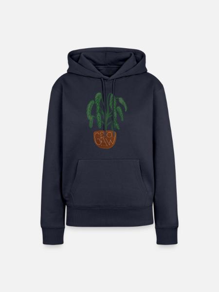 irgend 'ne Pflanze! - Frauen Premium Bio Hoodie - Navy
