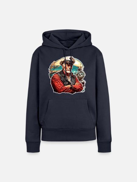 Matrose / Schiffsbesatzung / Decksmann / Anker - Frauen Premium Bio Hoodie - Navy