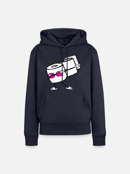 Toilettenpapier Dabbing Geschenk - Frauen Premium Bio Hoodie - Navy