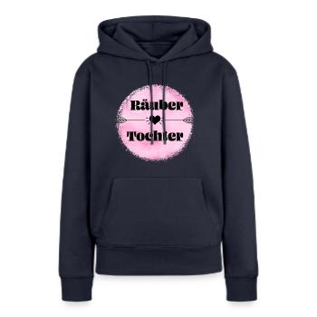Räubertochter - Frauen Premium Bio Hoodie - Navy - Vorne - Julia (174cm)