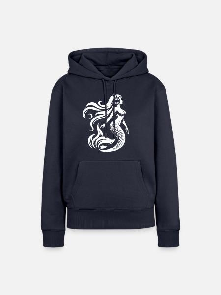 Die DJ-Meerjungfrau - Frauen Premium Bio Hoodie - Navy
