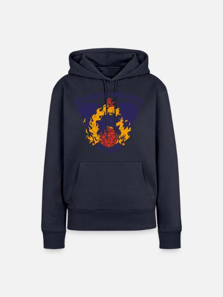 Dungeons And Dragons Hellfire Dragon D20 terninger - Dame Premium hoodie, økologisk bomuld - navy