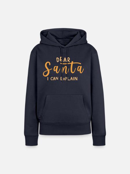 Santaclaus christmas Geschenk xmas - Frauen Premium Bio Hoodie - Navy