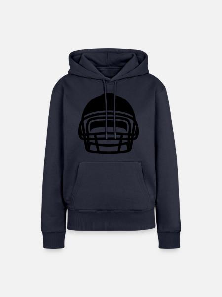 Football Helm - Frauen Premium Bio Hoodie - Navy