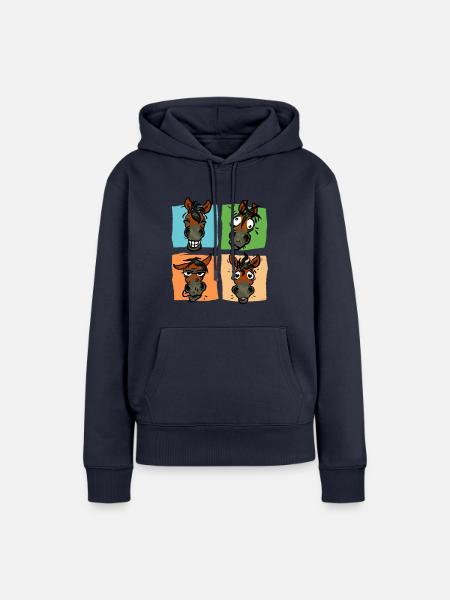 Pferdeposaune - Frauen Premium Bio Hoodie - Navy