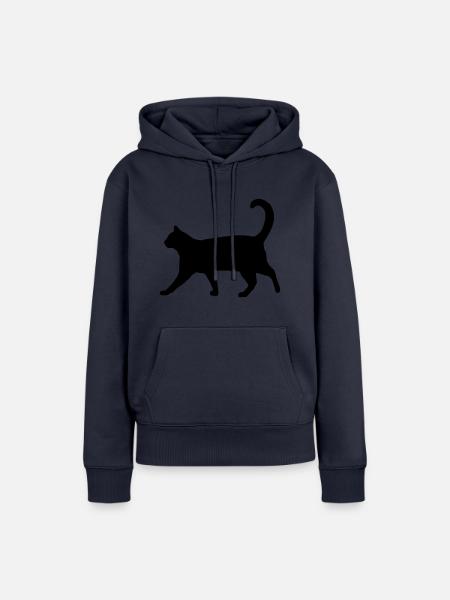 Stolze Katze - Frauen Premium Bio Hoodie - Navy
