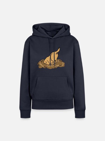 Hund - Frauen Premium Bio Hoodie - Navy