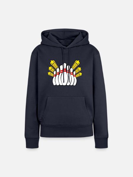 Bowling - Frauen Premium Bio Hoodie - Navy