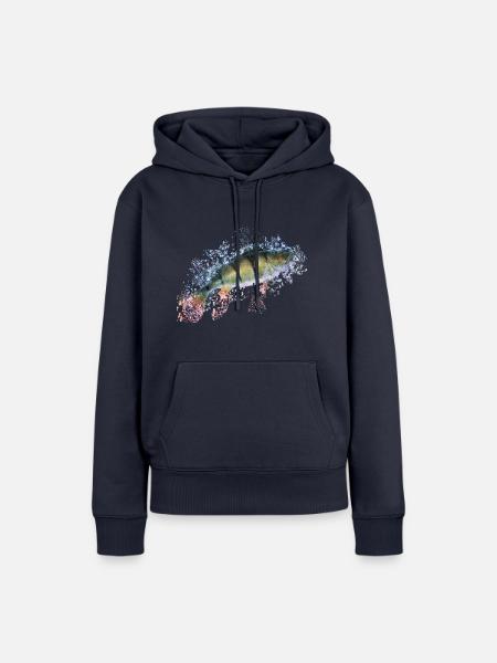 Angeln Barsch Geschenkidee - Frauen Premium Bio Hoodie - Navy