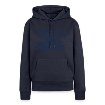 Danse De Danse Cadeaux Stretch - Sweat - Pirouette - Sweat à capuche Premium bio Femme - bleu marine - Devant - Julia (174cm)