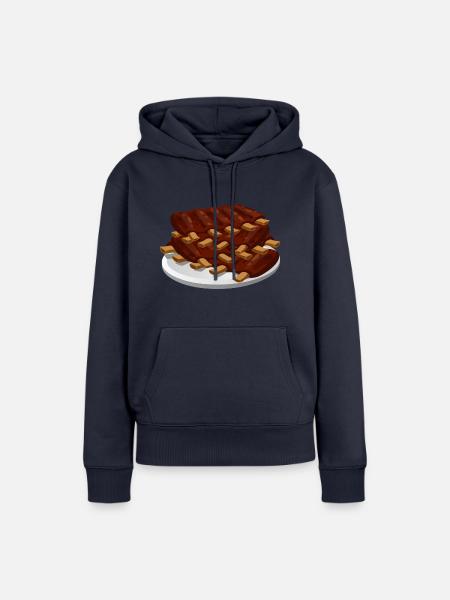 spare ribs - Frauen Premium Bio Hoodie - Navy