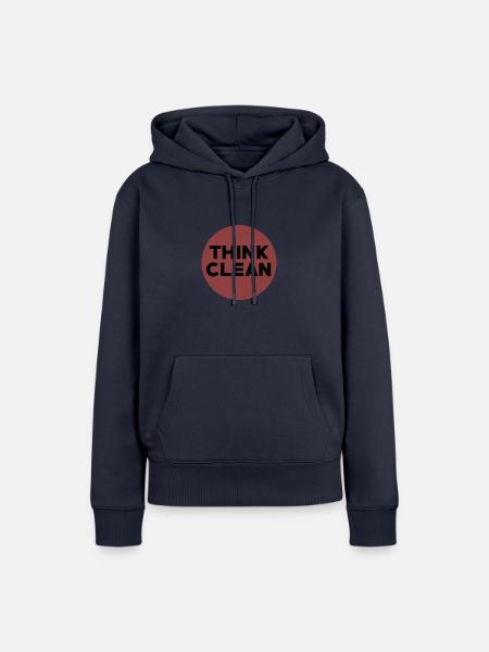 THINK CLEAN - Frauen Premium Bio Hoodie - Navy