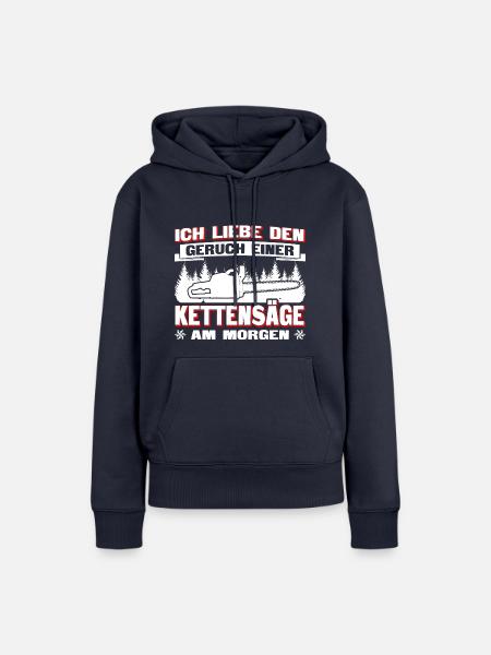 Geruch Kettensäge - Frauen Premium Bio Hoodie - Navy